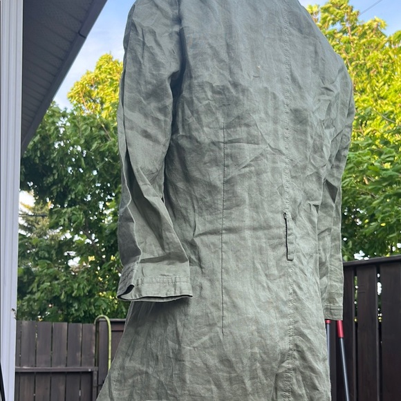 Olive Green Button-Up Dress - Picture 2 of 2